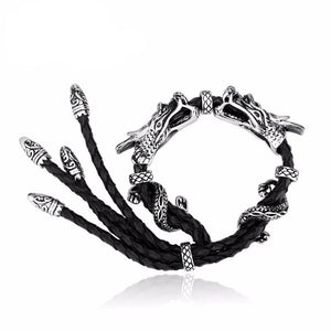 DRAGON DUO Steel Bracelet - The Dragon Shop - Geek Culture