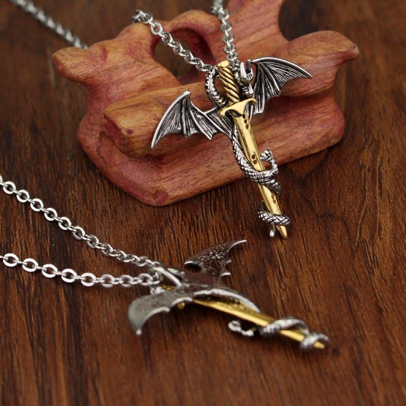 Dragon Sword Steel Necklace - The Dragon Shop