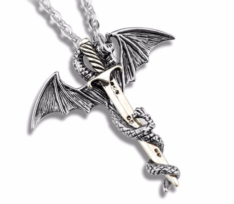 Dragon Sword Steel Necklace The Dragon Shop